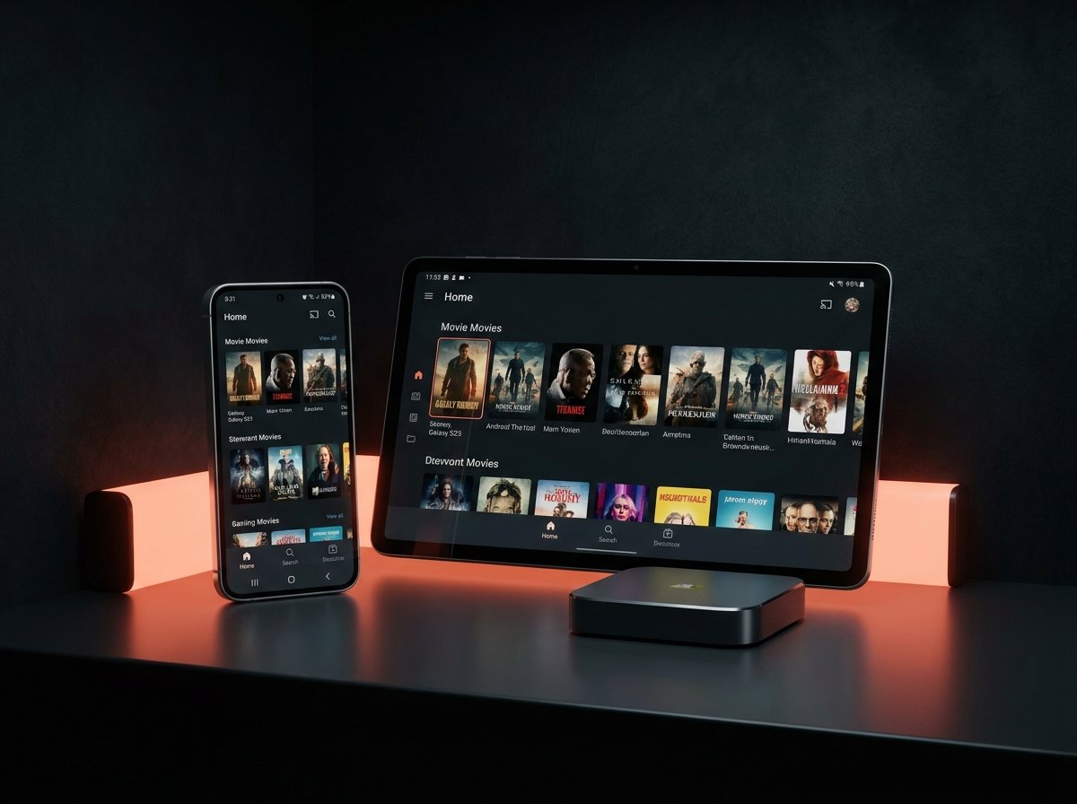 Adult IPTV channel grid on Android smartphone screen